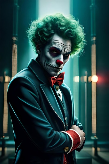 Cosplay Straszny Joker Twarz Jokera