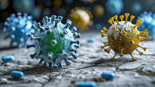 Zdjęcie covid 19 virus hd 8k tapeta zdjęcie fotograficzne