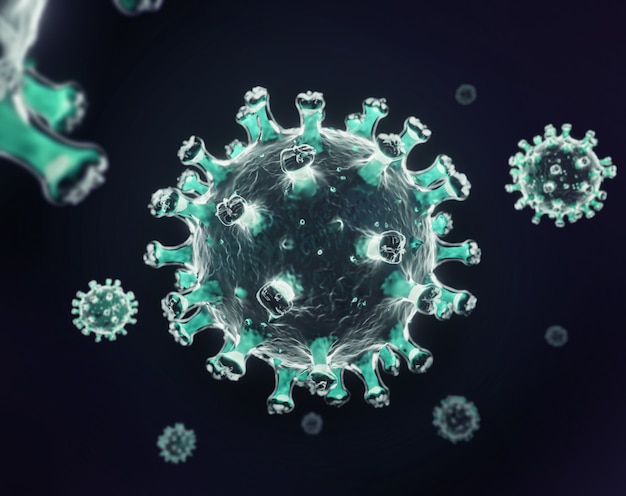 Covid Coronavirus Green Realistic