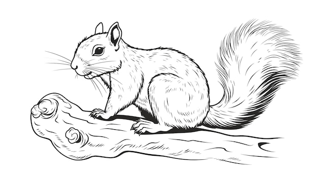 Zdjęcie crafter456 ręcznie narysowana wiewiórka
