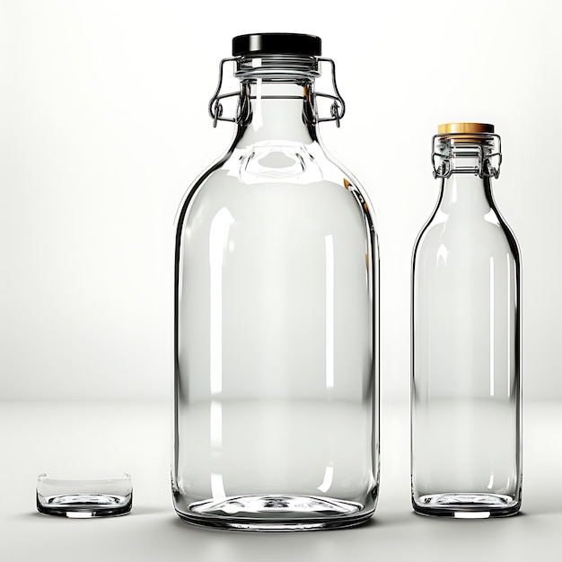 Zdjęcie creative design beverage growler bottle type glass bottle material clear gla popularny i wysokiej jakości