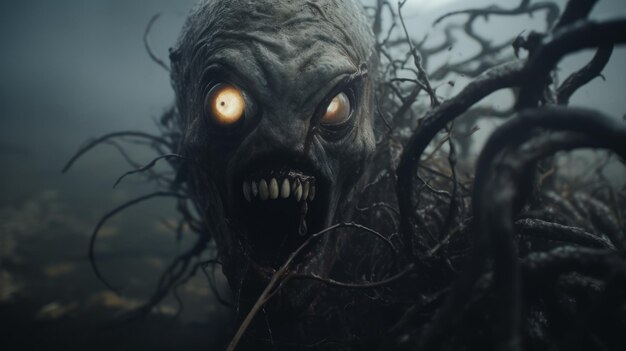 Creepy Ogre Creature A Vinesmade Unreal Engine 5 Mistrzowskie dzieło