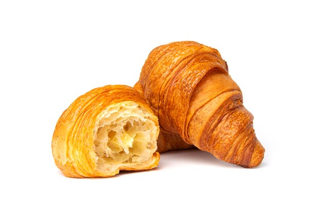 Zdjęcie croissant na białym tle