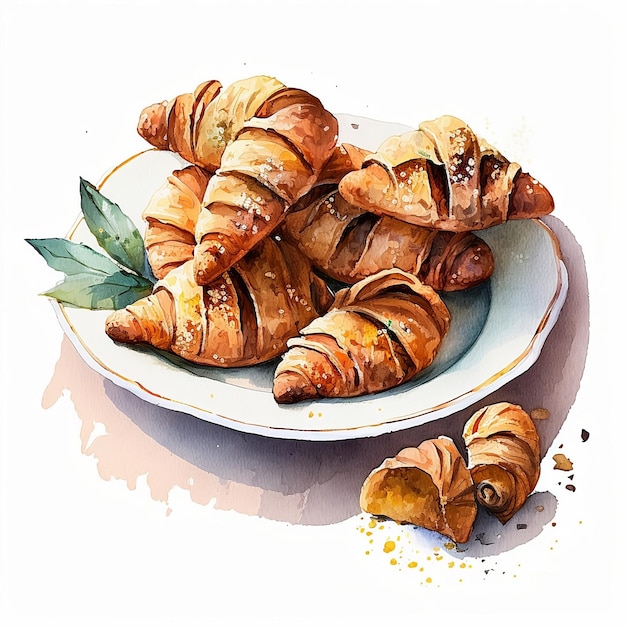 croissant śniadanie