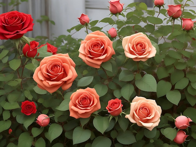 Cudowna róża w ogrodzie.