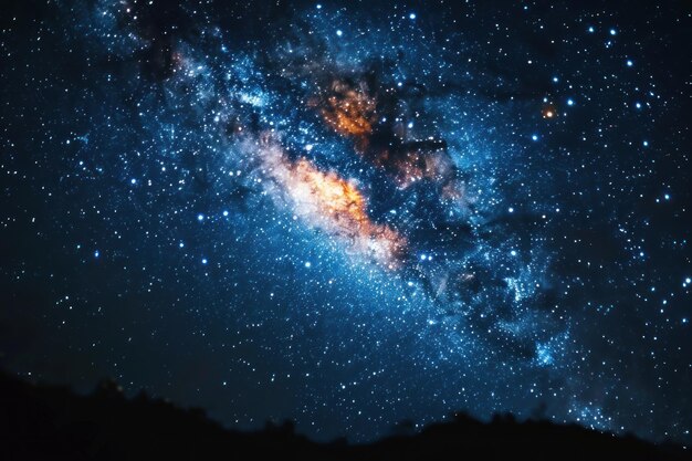 Cudowne galaktyki spiralne w tle z cudami niebieskimi