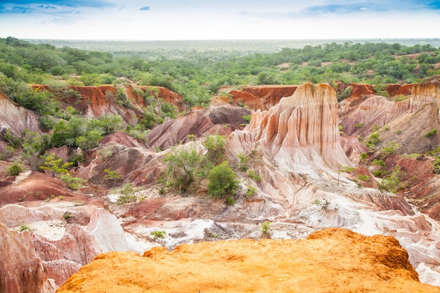 Cudowne Pomarańczowe Barwy O Zachodzie Słońca W Kanionie Marafa - Mówi Też The Hell's Kitchen. Region Malindi, Kenia