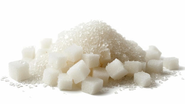 cukier na białym tle