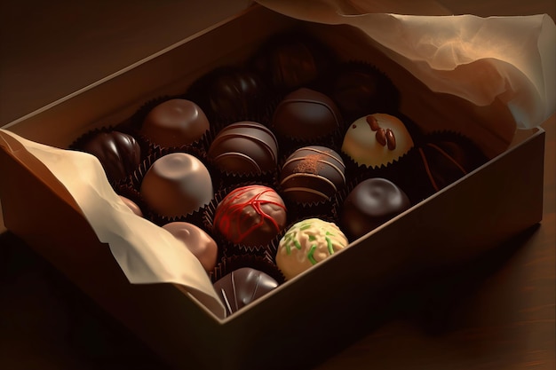Cukierki z czekolady Generuj Ai