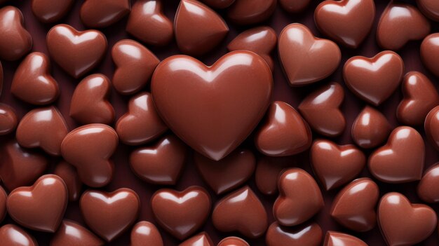 Cukierkowe serca ułożone w kształt serca
