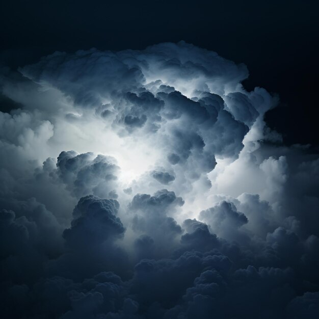 Zdjęcie cumulonimbus zenith minimalistyczny krajobraz chmur