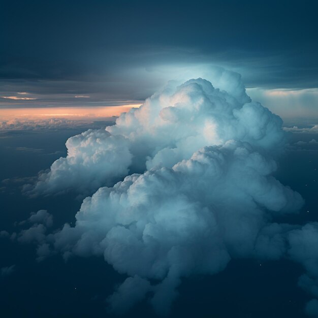 Cumulonimbus Zenith Minimalistyczny krajobraz chmur