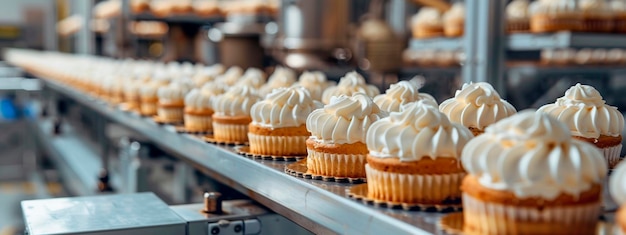 cupcakes w przemyśle fabrycznym Selektywne skupienie