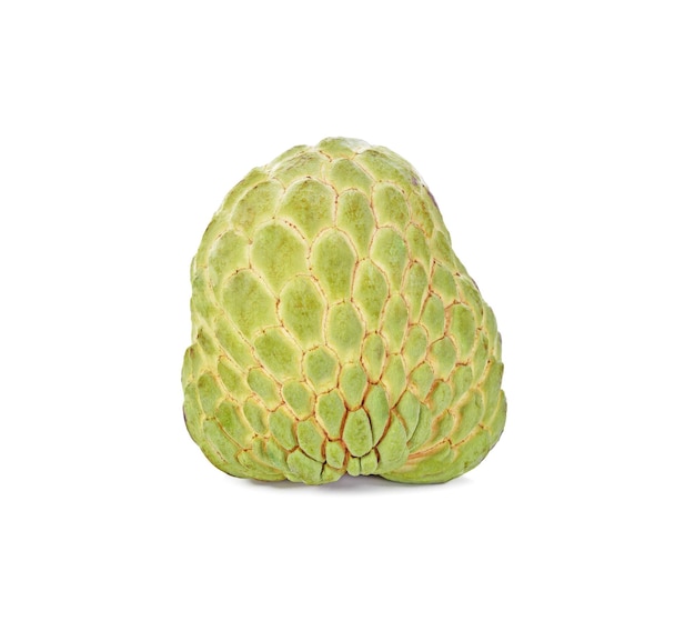 Zdjęcie custard apple lub sugar apple na białym tle