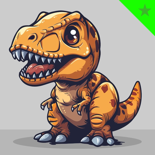 Cute Animal Vector dinosaurio tiranosaurio