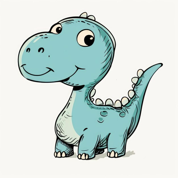 Zdjęcie cute cartoon dinosaur drawing style