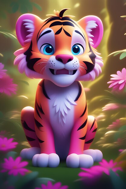 Cute Tygrys kreskówka