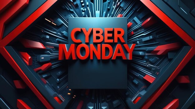 Cyber Monday to modna koncepcja baneru sprzedaży dla zakupów internetowych