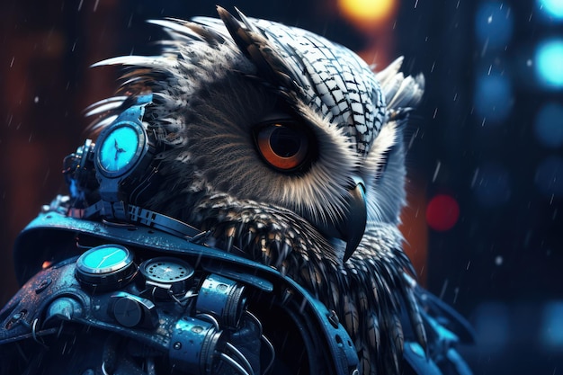 Zdjęcie cyber punk owl