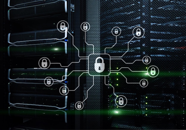 Cyberbezpieczeństwo ochrona danych osobowych prywatność koncepcja Internetu i technologii