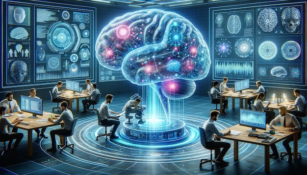 Cybermózg sztucznej inteligencji Praca z nauką i rozwojem AI
