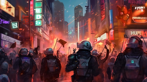 Cyberpunk i protesty