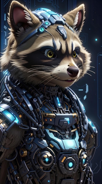 Cyborg Racoon, strażnik przestrzeni w galaktyce.