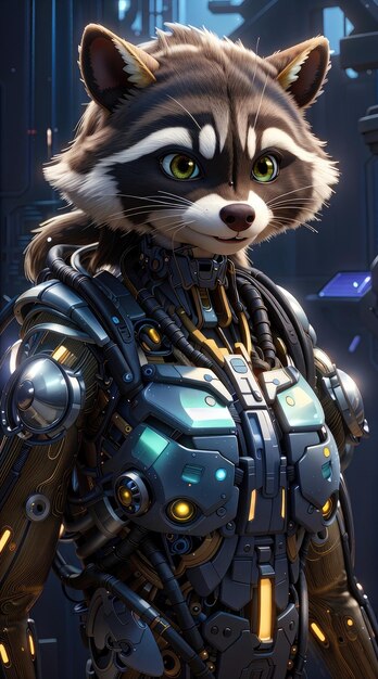 Cyborg Racoon, strażnik przestrzeni w galaktyce.