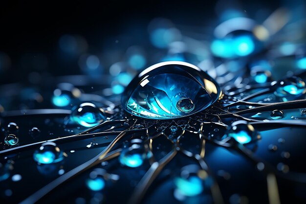 Zdjęcie cyfrowa sztuka airbrush minimalistyczna ilustracja kropli wody generowana przez sztuczną inteligencję
