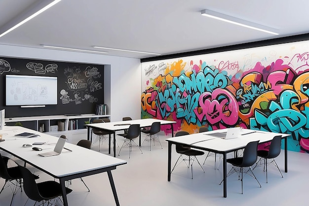 Cyfrowe graffiti na interaktywnych tablicach w modelu przestrzeni coworkingowej