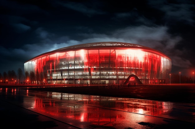 Zdjęcie cyfrowe malowanie europejskiego stadionu piłkarskiego