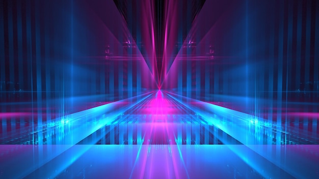 Cyfrowe technologie cloud computing cyfrowy transfer informacji w przyszłości Abstrakcyjna technologia big data tło koncepcja Ruch cyfrowego przepływu danych 3d ilustracji