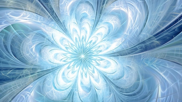 Zdjęcie cyfrowe tło przedstawiające abstrakcyjny wzór w kolorze niebieskim i białym, tworzące zniewalającą wizualnie i harmonijną kompozycję