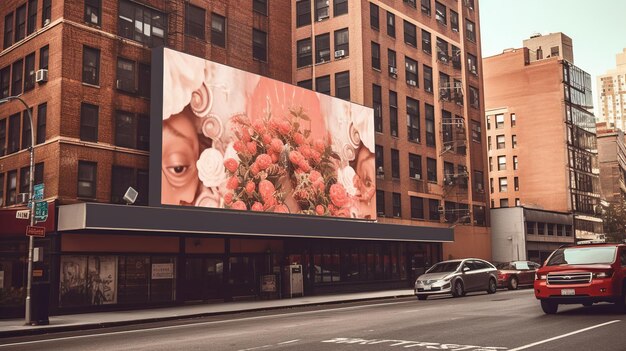 Zdjęcie cyfrowy billboard billboard makiety autostrady reklamy oświetlone billboard