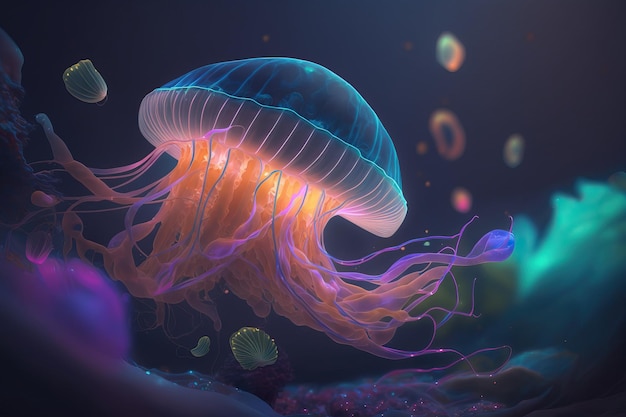 Cyfrowy obraz meduzy