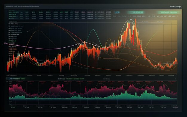 Cyfrowy wykres giełdy i handlu