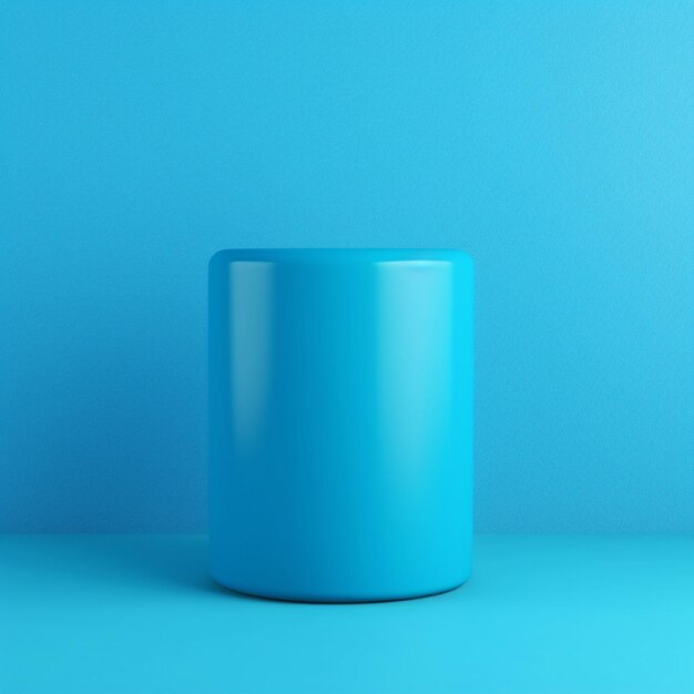 Zdjęcie cylinder with arch shape on the blue background