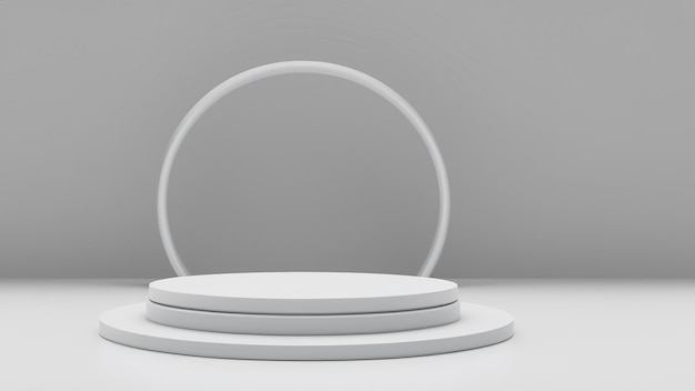 Cylindrowy piedestal platformy wyświetlania produktów dla umieszczania produktów tło renderowanie 3D
