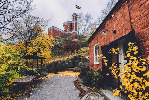 Cytadela Kastellet i Park Jesienny w Sztokholmie