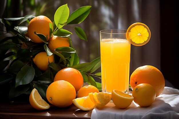 Cytrusowa rozkosz w szklance domowego soku owocowego