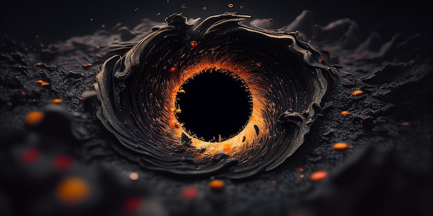 Zdjęcie czarna dziura kosmiczna tapeta wszechświat wypełniony gwiazdami