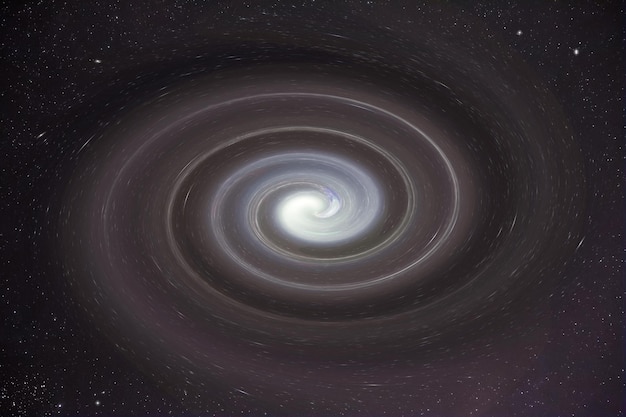Czarna dziura pochłaniającą piękną galaktykę