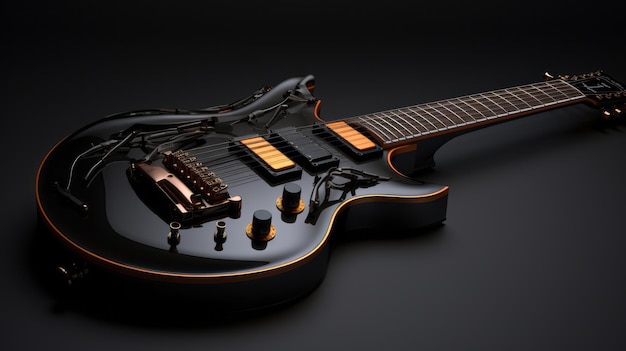 Czarna gitara elektryczna