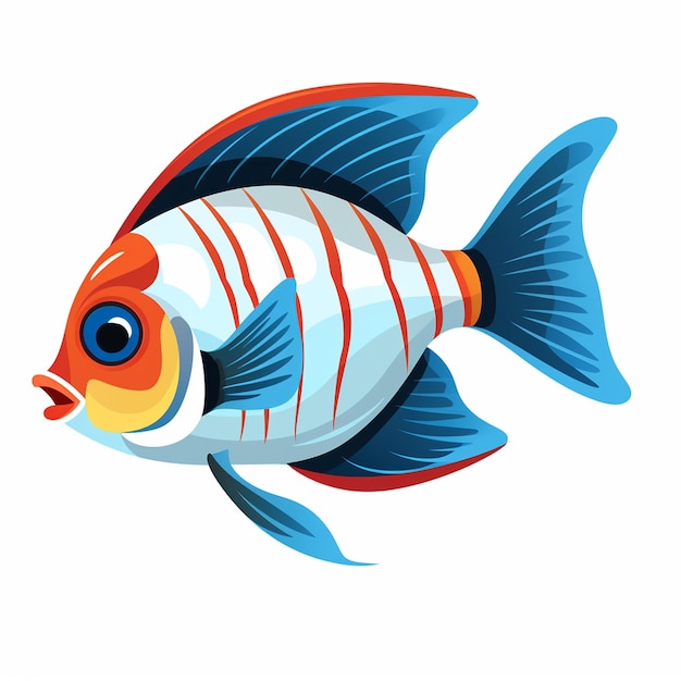 Czarna i pomarańczowa złota ryba koi warstwa wektorowa duże kolorowe ryby pomarańczowe rośliny akwarium