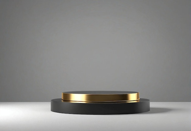 czarna i złota lampa stołowa z białą podstawą