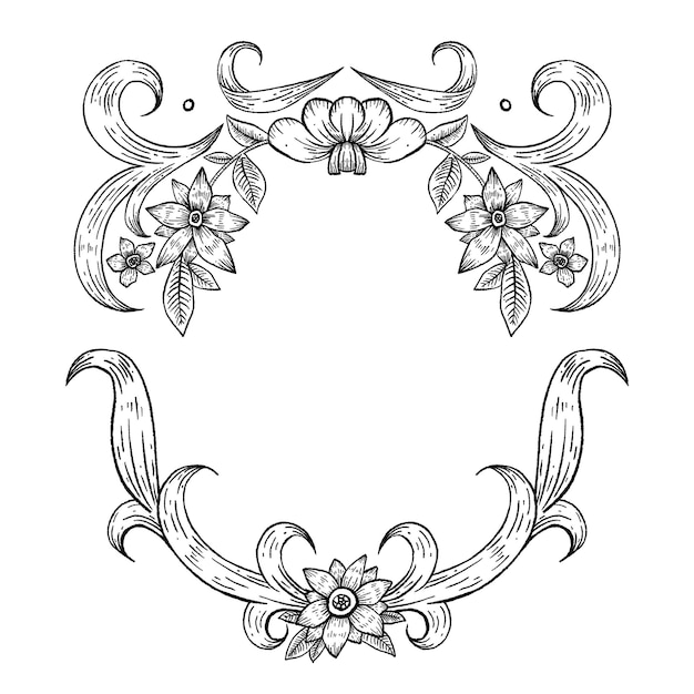 Czarna liść png ramka botaniczna ilustracja przezroczysty tło