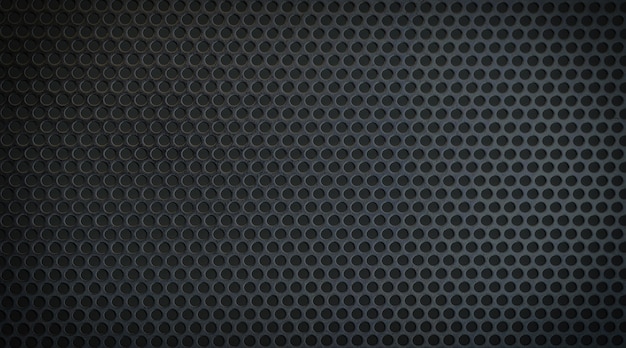 Zdjęcie czarna metalowa tekstura z okrągłymi otworami