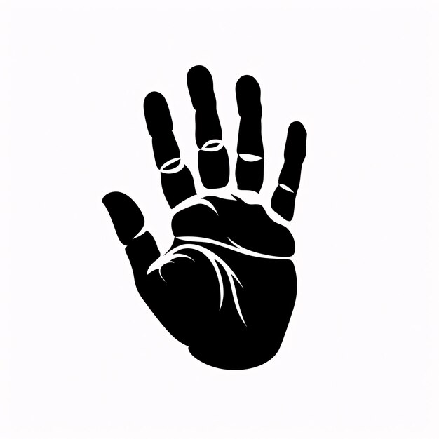 czarna ręka z palcami
