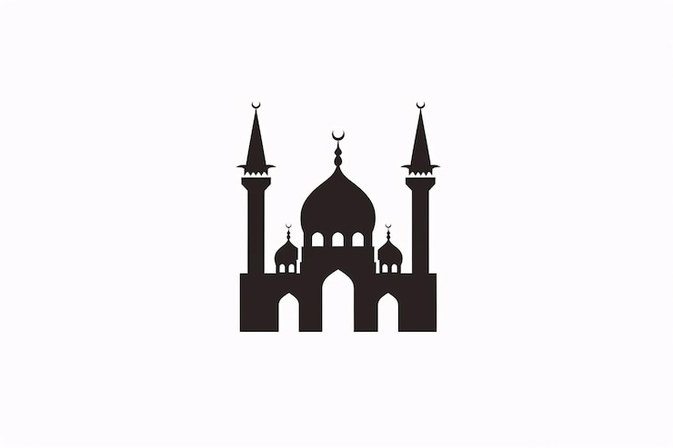 Zdjęcie czarna sylwetka budynku