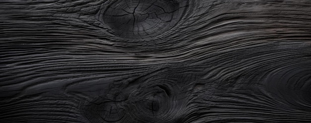 Zdjęcie czarna tekstura kory szczegółowe tło panoramy drewna generative ai